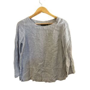 Tahari | Tops & Shirts | Women’s 3/4 Lagenlook Striped Linen Pullover Shirt Size